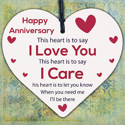 Anniversary Gift For Her Anniversary Gifts For Him Wood Heart Anniversary Cards