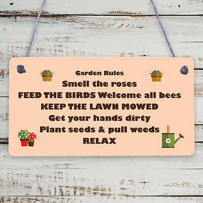 Garden Sign Outdoor Novelty Plaque SummerHouse Sign Garden Shed Friendship Gift