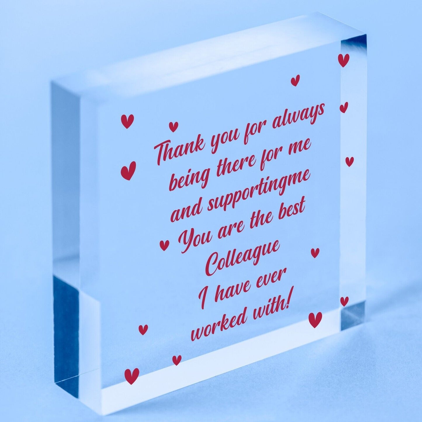 Novelty Gift For Colleague Wooden Heart Thank You Gift Leaving Christmas Gift