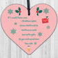 CHRISTMAS BAUBLE Memorial Heart Plaque Mum Dad Nan Grandad Friend Tree Decor