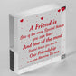 THANK YOU FRIENDSHIP GIFT Wood Heart Best Friend Plaque Birthday Gift For Friend