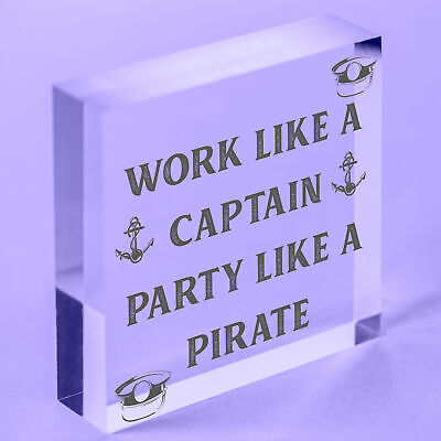 Funny Nautical Sign Captain Pirate Bar Pub Man Cave Plaque Party Friendship Gift