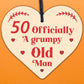 Rude 50th Birthday Funny Wooden Heart Birthday Gift For Dad Uncle Gift For Him