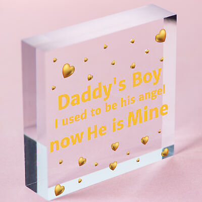 Daddys Boy Dad Memorial Heart Birthday Gifts For Garden For Grave Plaques