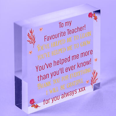 Teacher Gifts Poem Special Thank You Gift For Nursery Teacher Assistant Heart