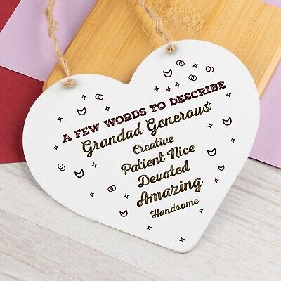 Birthday Gift For Grandad From Grandchildren Grandparent Gifts Fathers Day Heart