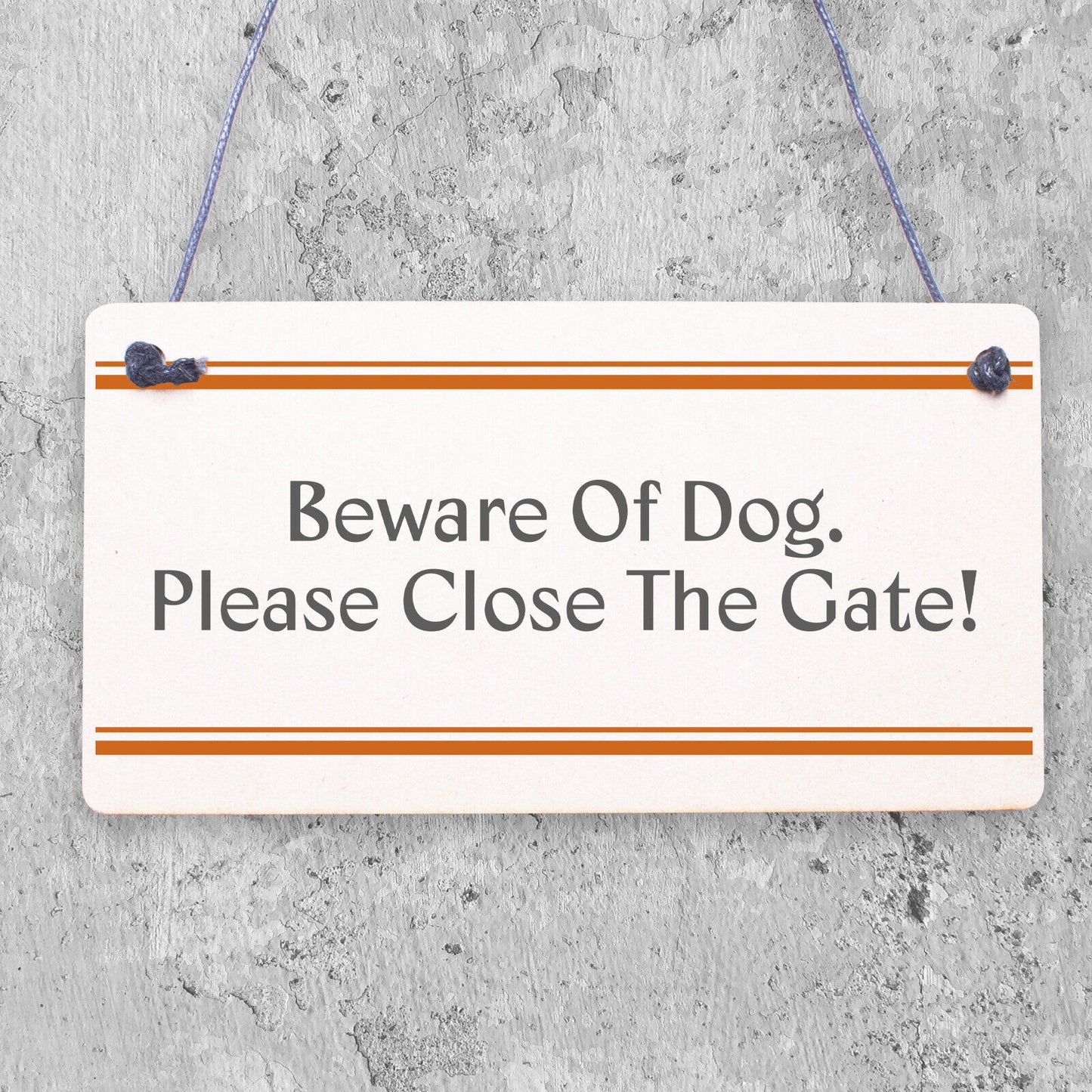 Beware Of The Dog Warning Sign Garden Gate House Door Hanging Outdoor Plaque