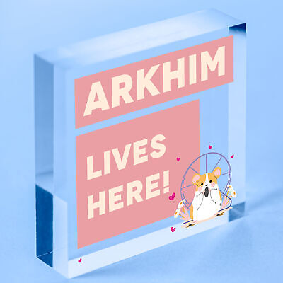 Personalised Hamster Cage Sign Novelty Pet Gifts Animal Lover Gifts Accessories