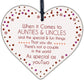 Auntie And Uncle Gifts Wooden Heart Auntie Uncle Birthday Christmas Gifts