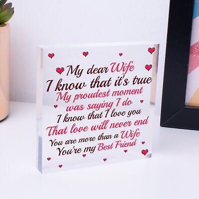 Anniversary Card Wife Gifts For Him 1st 2nd 3rd 4th Wedding Anniversary Idea