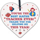 Best Maths Teacher Gift Wooden Heart Thank You Gift Leaving School Nursery Gift