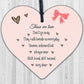 Memorial Hanging Heart Sign Bereavement Remembrance Poem Mum Dad Love Gift