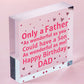 Dad Birthday Gifts From Daughter Wooden Heart Funny Novelty Gift For Him