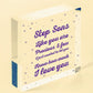 Step Son Birthday Christmas Card Gift For Son From Step Mum Dad Heart THANK YOU