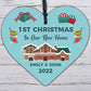 1st Christmas In New Home Bauble Wooden Heart 1st Christmas Bauble Xmas Decor