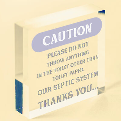 Only Toilet Paper Hanging Septic Tank Plaque Bathroom Thank You Toilet Door Sign