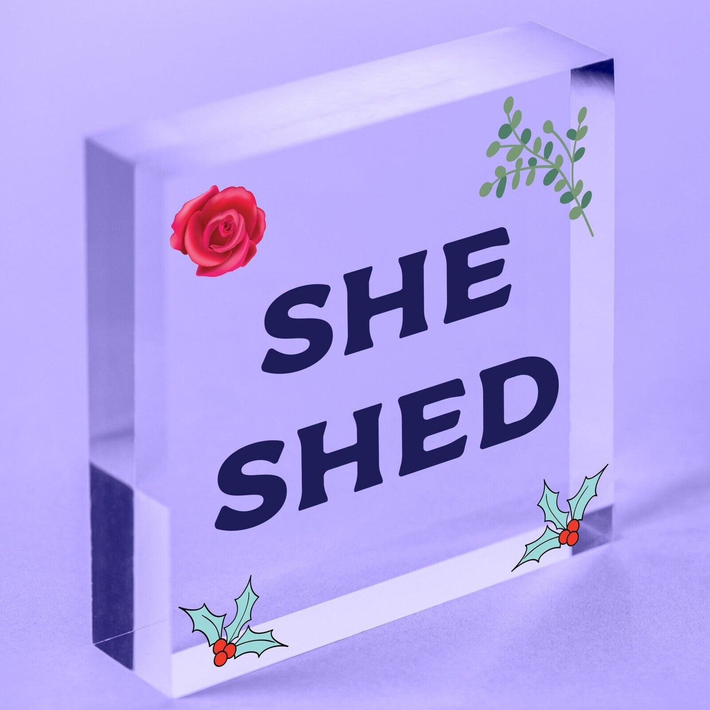 She Shed Garden Woman Cave Mum Sister Friendship Home Gift For Her Plaque