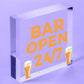 Bar Sign Pub Club Home Bar Open Display Hanging Plaque Kitchen Friendship Gift