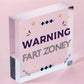 WARNING FART ZONE Funny Man Cave Sign Gaming Gift For Men Him Boys Bedroom Sign