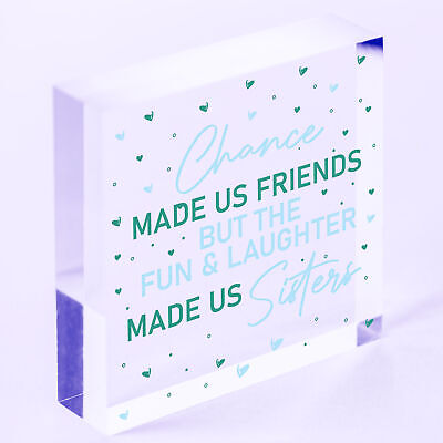 Chance Made Us Best FRIEND Sister Gifts Heart Christmas Friendship Gift Plaque