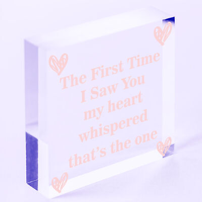 The First Time I Saw You Wooden Hanging Plaque Soulmate Valentine Love Gift Sign