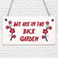 Back Garden Signs Hanging Door Wall Plaque Welcome Sign Home Decor Family Gift