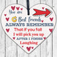 Best Friend Novelty Wooden Heart Sign Christmas Gift For Friend Thank You Gifts