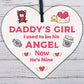 Daddy's Girl Wooden Heart Grave Memorial Father's Day Bereavement Sign Plaques