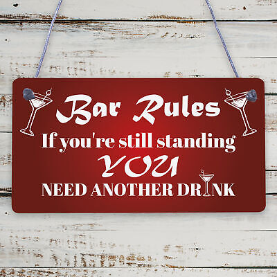 Still Standing Plaque Alcohol Beer Pub Bar Garden Man Cave Wall Sign Friend Gift