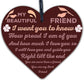 Best Friend Keepsake Gift Wooden Heart Plaque Birthday Christmas Gifts For Women