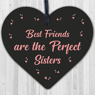 BEST FRIEND SISTER Plaque Thank You Gift Heart Keepsake Gift For Her Women