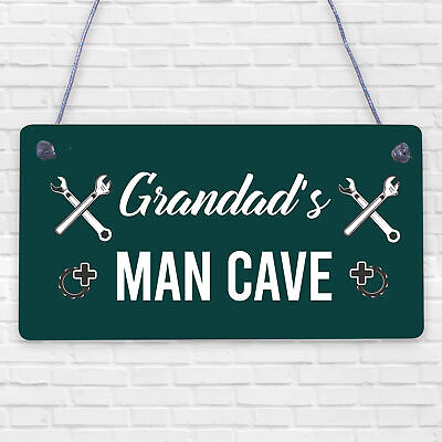 Grandads Man Cave Plaque Grandad Gifts For Christmas Gifts From Grandchildren