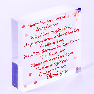 Special Sister Auntie Wood Plaque Sign Birthday Thank You Keepsake Gift Present