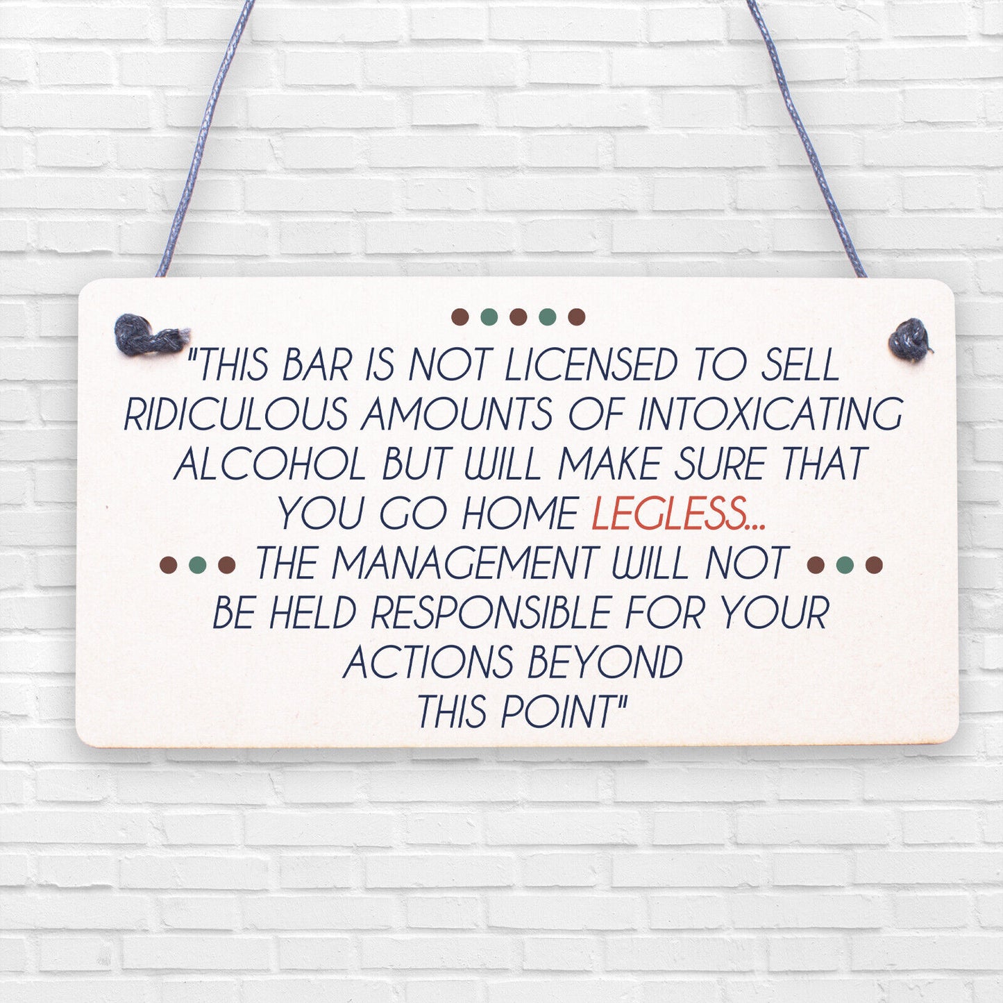 Funny Bar License Alcohol Sign For Home Bar Pub Man Cave Novelty Standing Plaque