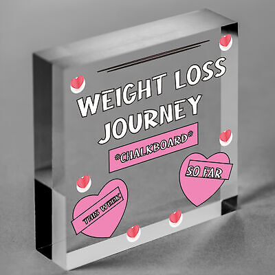 Weight Loss Tracker Chalkboard Journey Hanging Plaque Gift Slimming World Sign