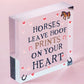 Cute Horse Lover Gift Wood Heart Horse Signs And Plaque Horse Signs For Bedroom