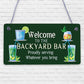 Novelty Garden Sign Backyard Bar Plaque Alcohol Man Cave Vintage Beer Gin Sign