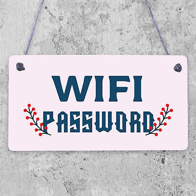 Wifi Password Chalkboard House Warming Gift Hanging Plaque Home Internet Sign