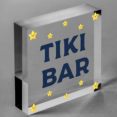 Tiki Bar Accessories Home Bar Decor Novelty Hanging Sign Man Cave Kitchen Gifts