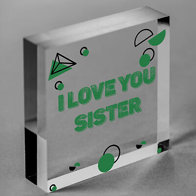 Silver Heart Tin Sister Gift Christmas Birthday Present To Say I Love You