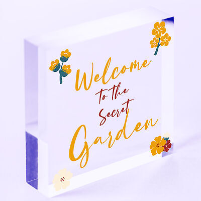 Welcome To The Secret Garden Hanging Plaque Garden Shed SummerHouse Sign Gifts