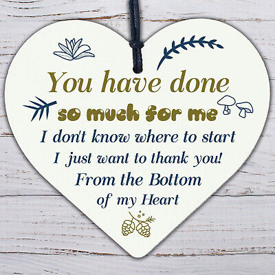 Thank You Friendship Gift Wooden Heart Best Friend Plaque Gift For Her Keepsake