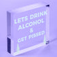 Funny Alcohol Sign Man Cave Home Bar Pub Hanging Plaque Vodka Gin Beer Gifts