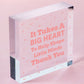 Big Heart Little Minds THANK YOU Teacher Mentor Tutor Nursery Child Gift Plaque