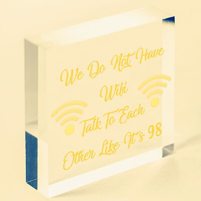 No Wifi Talk 98 Funny Bar Restaurant Pub Hotel Hanging Plaque Gift Sign