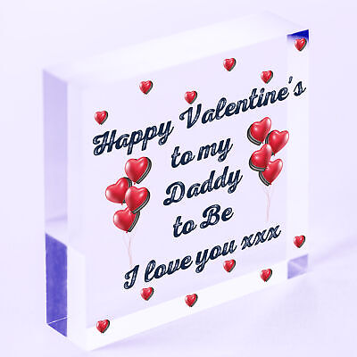 Valentines Day Card for Daddy To Be From Bump Daddy Babys 1st Valentines Card