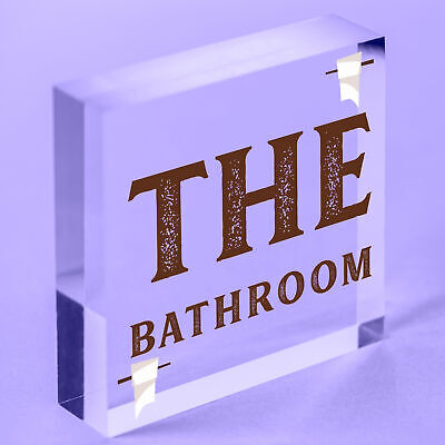 Bathroom Accessories Plaques Sign Novelty Home Decor Grey / Beige Toilet Gifts