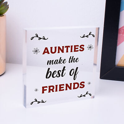 Auntie Gifts Best Friend Plaque Handmade Wood Heart Chic Sign Birthday Keepsake