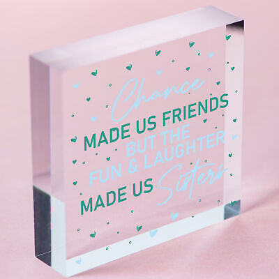 Chance Made Us Best FRIEND Sister Gifts Heart Christmas Friendship Gift Plaque