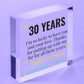 30th Wedding Anniversary Gift Personalised 30th Anniversary Husband 30 Years